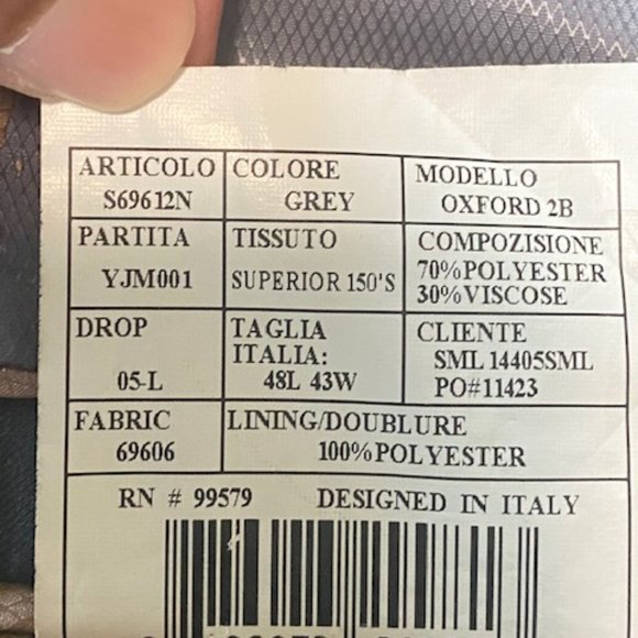 Grey Men's 2 pc Suit - Picture 3 of 3